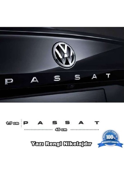 Vw Passat Bagaj Yazısı Plastik 45CM x 1.7cm B5-B6-B7-Cc-B8 Uyumlu (455649623)