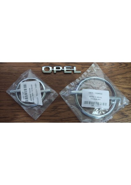 Opel Yazı Astra Bagaj Arması Ön Arma Logo Astra G Ön ve Arka Logo 3lü Set Oem