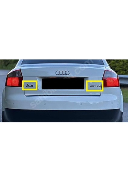 Audi Uyumlu A4 ve 1.9 Tdı Bagaj Yazısı Seti 2'li Paket 3m 3D Abs