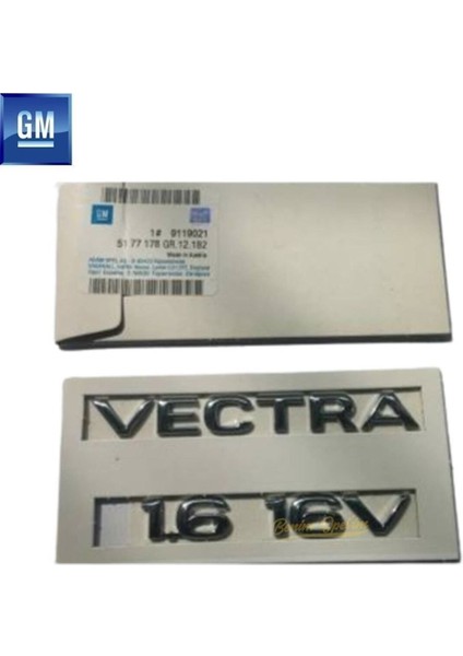 Opel Vectra B Arka Bagaj Kapağı 1.6 16V Yazısı Krom Orijinal Uyumlu