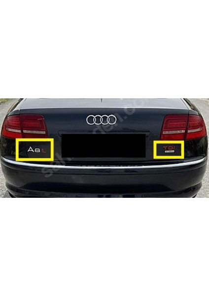 Audi Uyumlu A8 L ve Tdı Bagaj Yazısı Seti 2'li Paket 3m 3D Abs