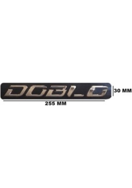 Fiat Uyumlu Doblo Krom Yazı Kesik 30*255 mm