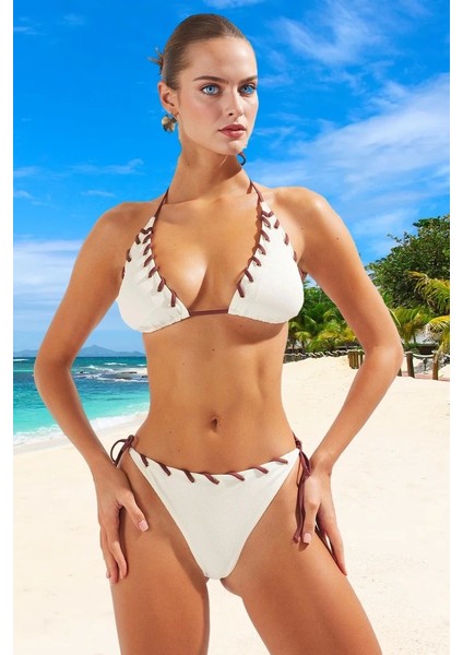 Tasarım Bikini Takımı Uv Korumalı Ergonomik Kesim Klora Dayanıklı Esnek Kumaş Su Sporları Için