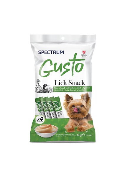 Gusto Hindi, Ördek Etli ve Ispanaklı Köpek Sıvı Ödülü 4X15G