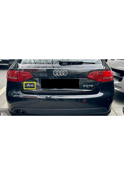 Audi Uyumlu A4 Krom Bagaj Yazısı 3m 3D Abs
