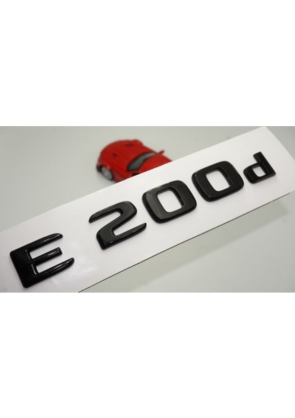 E 200D Uyumlu Bagaj Parlak Siyah Abs 3m 3D Yazı Logo