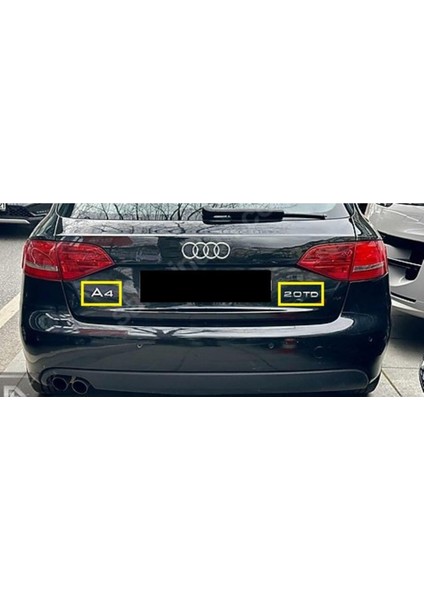 Audi Uyumlu A4 ve 2.0 Tdı Bagaj Yazısı Seti 2'li Paket 3m 3D Abs