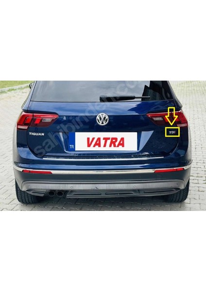 Tiguan 2.0 Tdı Highline 2016-2019 Model Uyumlu Tdı "ı Kırmızı" Krom Bagaj Yazısı