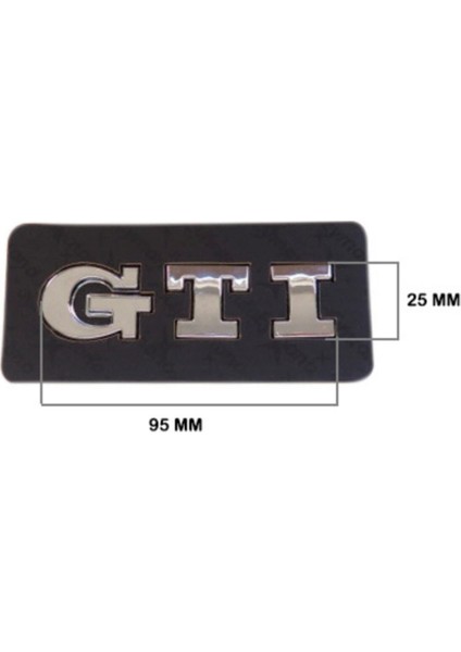 Volkswagen Gtı Yazı Amblem Logo 95MM - 25 mm