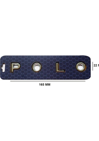 Volkswagen Polo Bagaj Yazı 2020 - 2021 Yeni Polo Yazı Amblem 165 mm - 22 mm