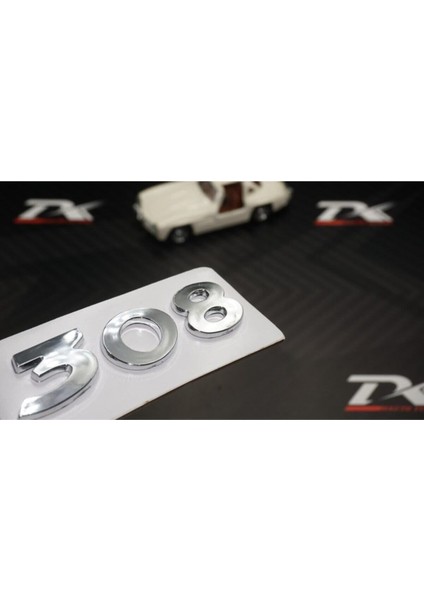 Peugeot 308 Bagaj 3m 3D Krom Abs Logo Amblem Uyumlu