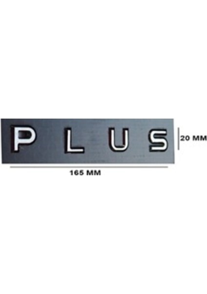 Volkswagen Uyumlu Plus Krom Yazı 20*165 mm