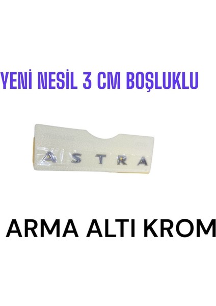 Yeni Nesil Boşluklu Astra Bagaj Yazısı ( 3 Er cm )