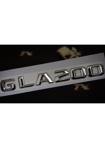 GLA200 Bagaj Krom Metal 3m 3D Yazı Logo