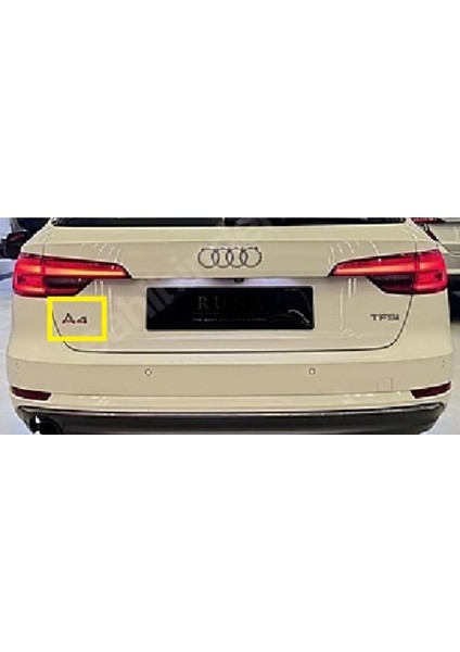 Audi Uyumlu A4 Krom Bagaj Yazısı 3m 3D Abs