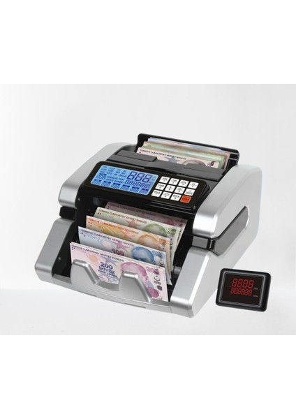 Nx Tl Karışık, Dolar ve Euro Adet Sayım Geçersiz Para Tespitli Para Sayma Makinesi