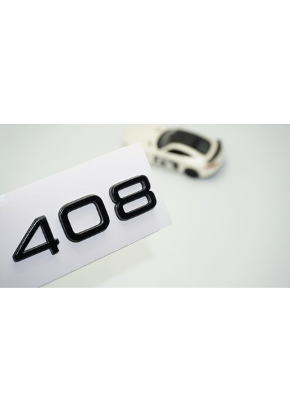 Peugeot 408 Bagaj 2022+ Parlak Siyah Abs Logo Amblem