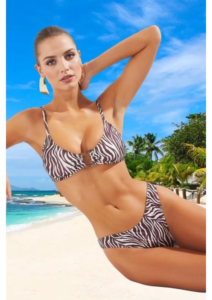 Tasarım Bikini Takımı Uv Korumalı Ergonomik Kesim Hızlı Kuruyan Esnek Kumaş Premium Kalite