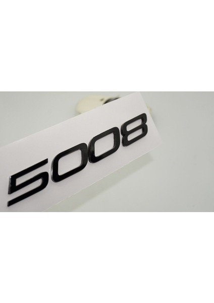 Peugeot Yeni 5008 Bagaj 3m 3D Siyah Abs Yazı Logo