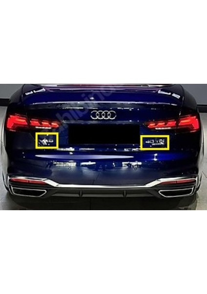 Audi Uyumlu A5 ve Cabrio 40 Tdı Quattro S Line Bagaj Yazısı Seti 2'li Paket 3m 3D Abs