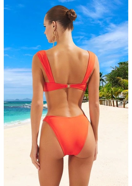 Tasarım Bikini Takımı Uv Korumalı Şık Detaylı Klora Dayanıklı Plaj ve Havuz Için