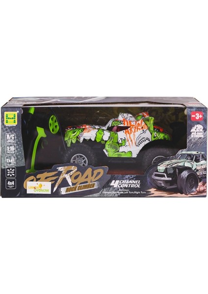 SH091-503B Kumandalı Şarjlı Off Road Canavar Rock Climber 4x4 -Limon Oyuncak