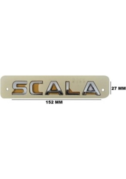 Skoda Uyumlu Scala Krom Yazı