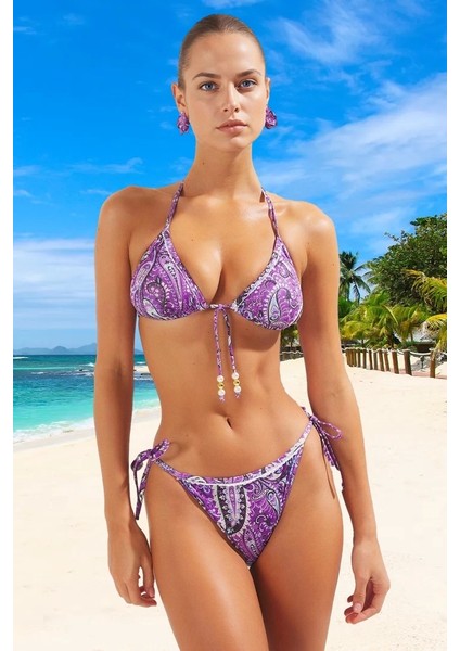 Tasarım Bikini Takımı Yüksek Konfor Su Sporları Için Plaj ve Havuz Şık Detaylı