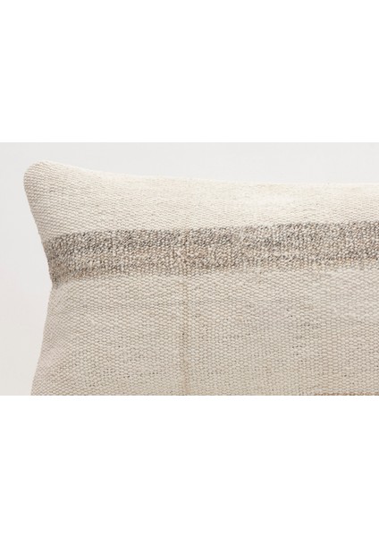 El Yapımı Kilimden Yapılmış Vintage Kırlent Kılıfı, Yün, 30X50 cm