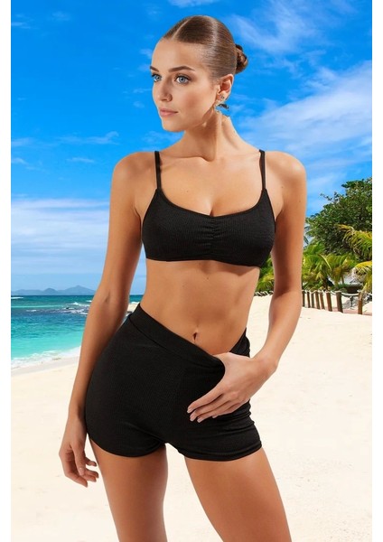 Tasarım Bikini Takımı Yüksek Konfor Plaj ve Havuz Için Uv Korumalı Özel Ergonomik Kesim