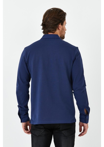 Erkek Polo Yaka Comfort Uzun Kollu Basic Vişne Tişört indirimleri