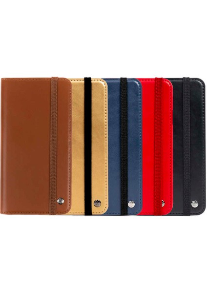 iPhone 12 Uyumlu F10T Multi Cüzdan Kılıf-Gold