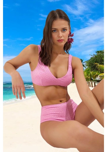 Tasarım Bikini Takımı Esnek Kumaş Uv Korumalı Yaz Koleksiyonu Klora Dayanıklı Hızlı Kuruyan