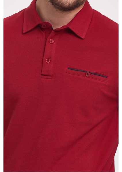 Erkek Uzun Basic Polo Yaka Cepli Düz Sarı Sweatshirt fiyatları