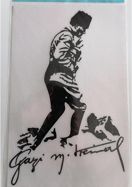Atatürk Kocatepe Araba Çıkartması Sticker Siyah