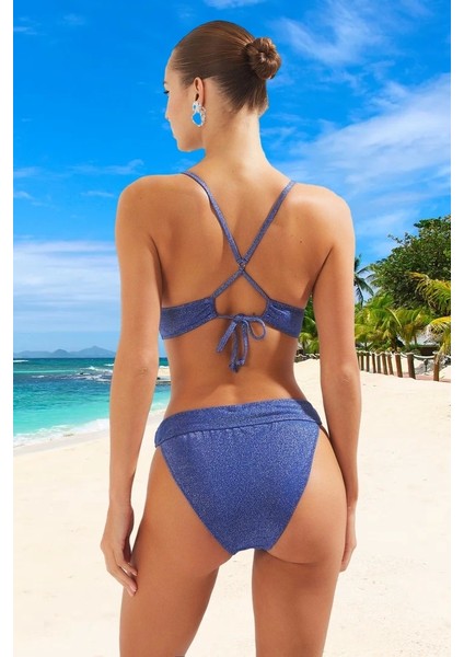 Simli Tasarım Bikini Takımı Ergonomik Kesim Su Sporları Için Esnek Kumaş Klora Dayanıklı modelleri