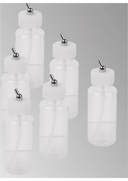 5 Adet Airbrush Tabancası Boya Haznesi 80 cc Plastik