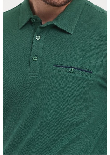 Erkek Uzun Basic Polo Yaka Cepli Düz Sarı Sweatshirt fiyatları