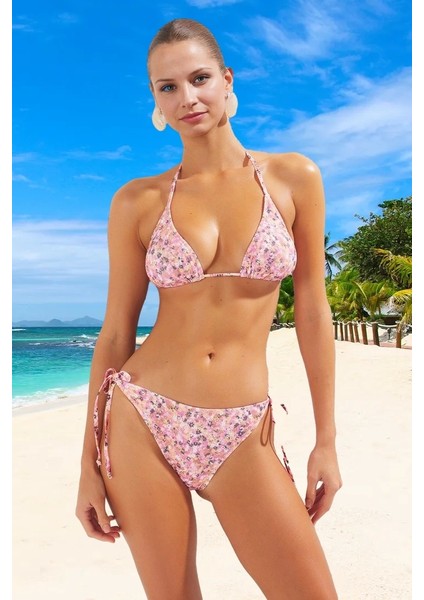 Bağlamalı Tasarım Bikini Takımı Özel Klora Dayanıklı Hızlı Kuruyan Yaz Koleksiyonu
