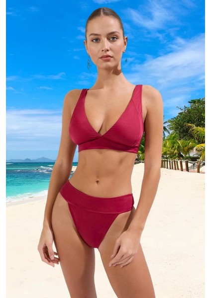 Tasarım Bikini Takımı Şık Detaylı Uv Korumalı Klora Dayanıklı Hızlı Kuruyan Premium Kalite