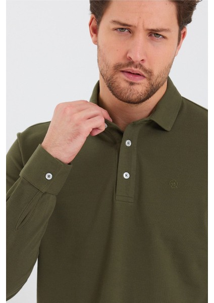 Erkek Polo Yaka Comfort Uzun Kollu Basic Vişne Tişört fiyatları