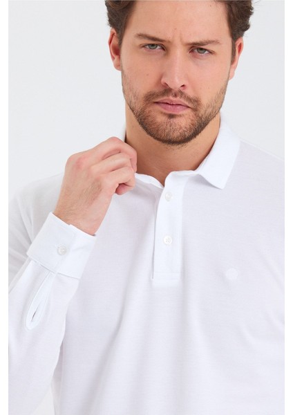 Erkek Polo Yaka Comfort Uzun Kollu Basic Vişne Tişört fiyatları