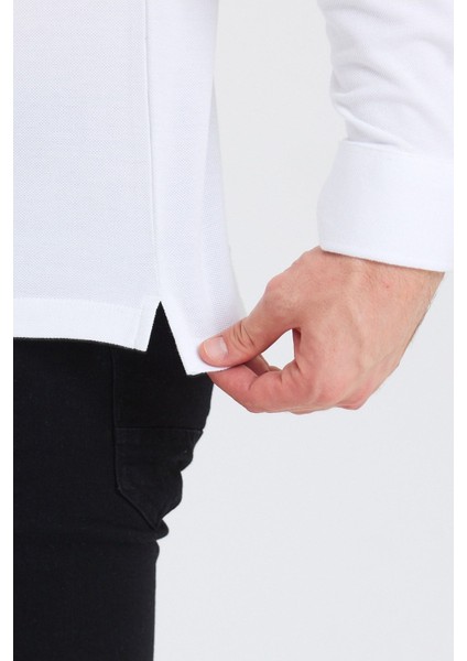 Erkek Polo Yaka Comfort Uzun Kollu Basic Vişne Tişört fırsatları