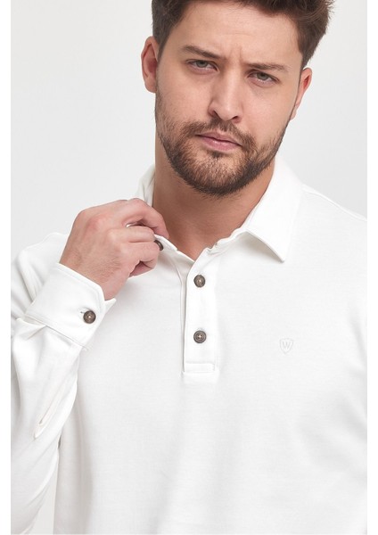 Erkek Basic Uzun Polo Yaka Bol Siyah Siyah Sweatshirt fiyatları