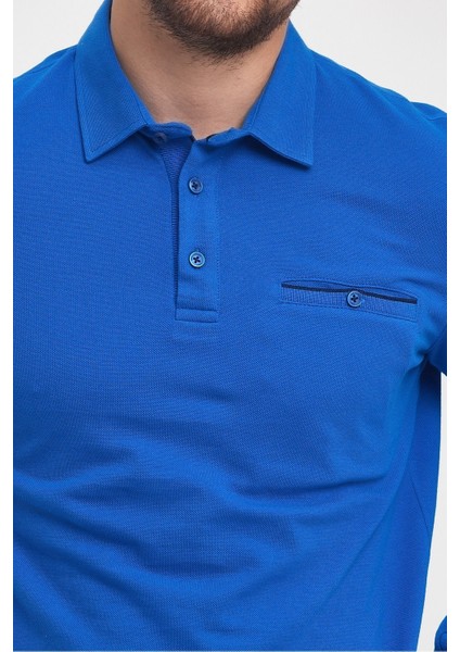 Erkek Uzun Basic Polo Yaka Cepli Düz Sarı Sweatshirt fiyatları