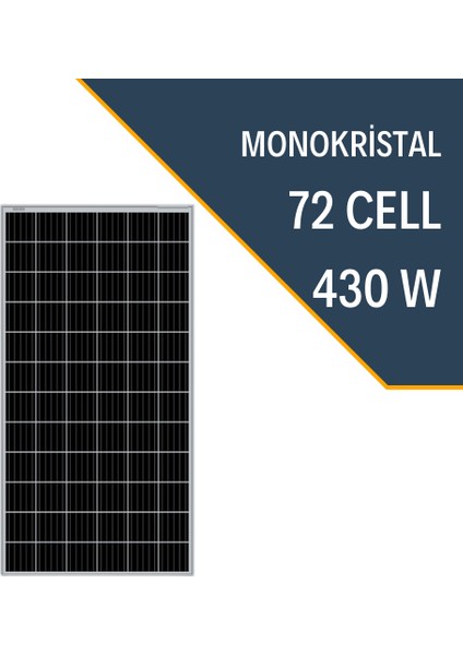 430W Monokristal Güneş Paneli