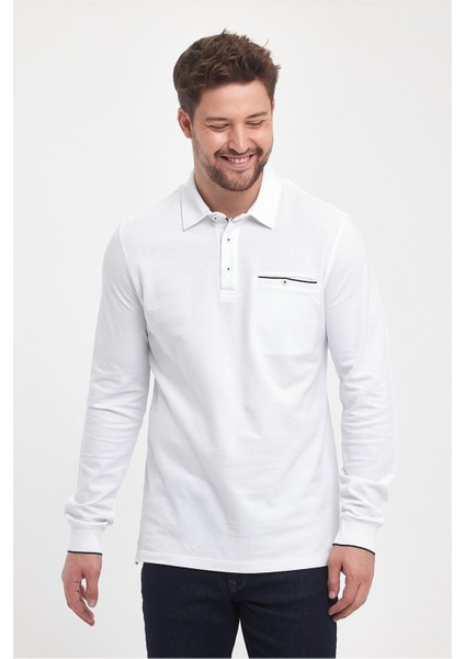 Erkek Uzun Basic Polo Yaka Cepli Düz Sarı Sweatshirt fırsatları