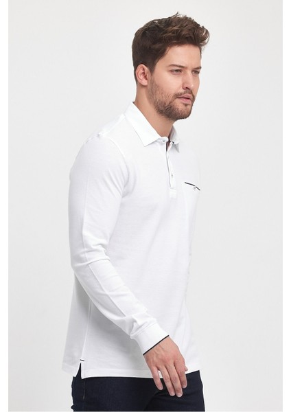 Erkek Uzun Basic Polo Yaka Cepli Düz Sarı Sweatshirt indirimleri