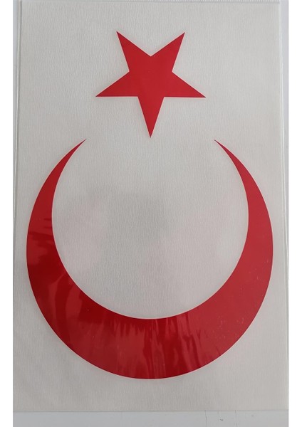 Türk Bayrağı Araba Çıkartması Sticker Kırmızı
