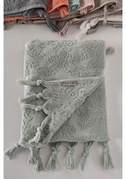 Otantik Saçaklı El Havlusu 50X85 cm - %100 Pamuk - Açık Yeşil - Yumuşak ve Su Emici fırsatları